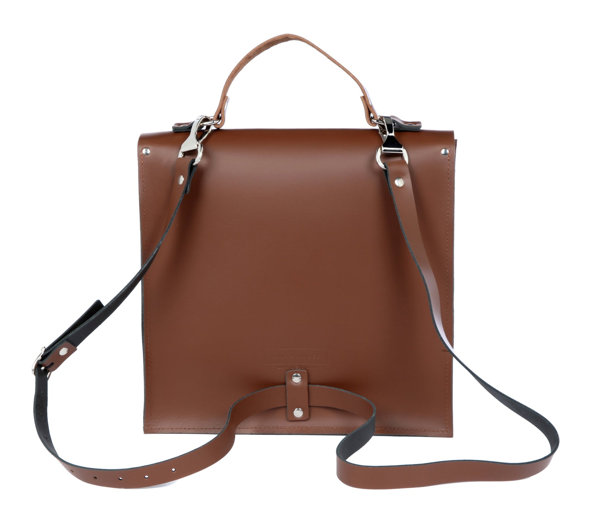 NEW Chestnut Leather Two Tone Backpack Satchel