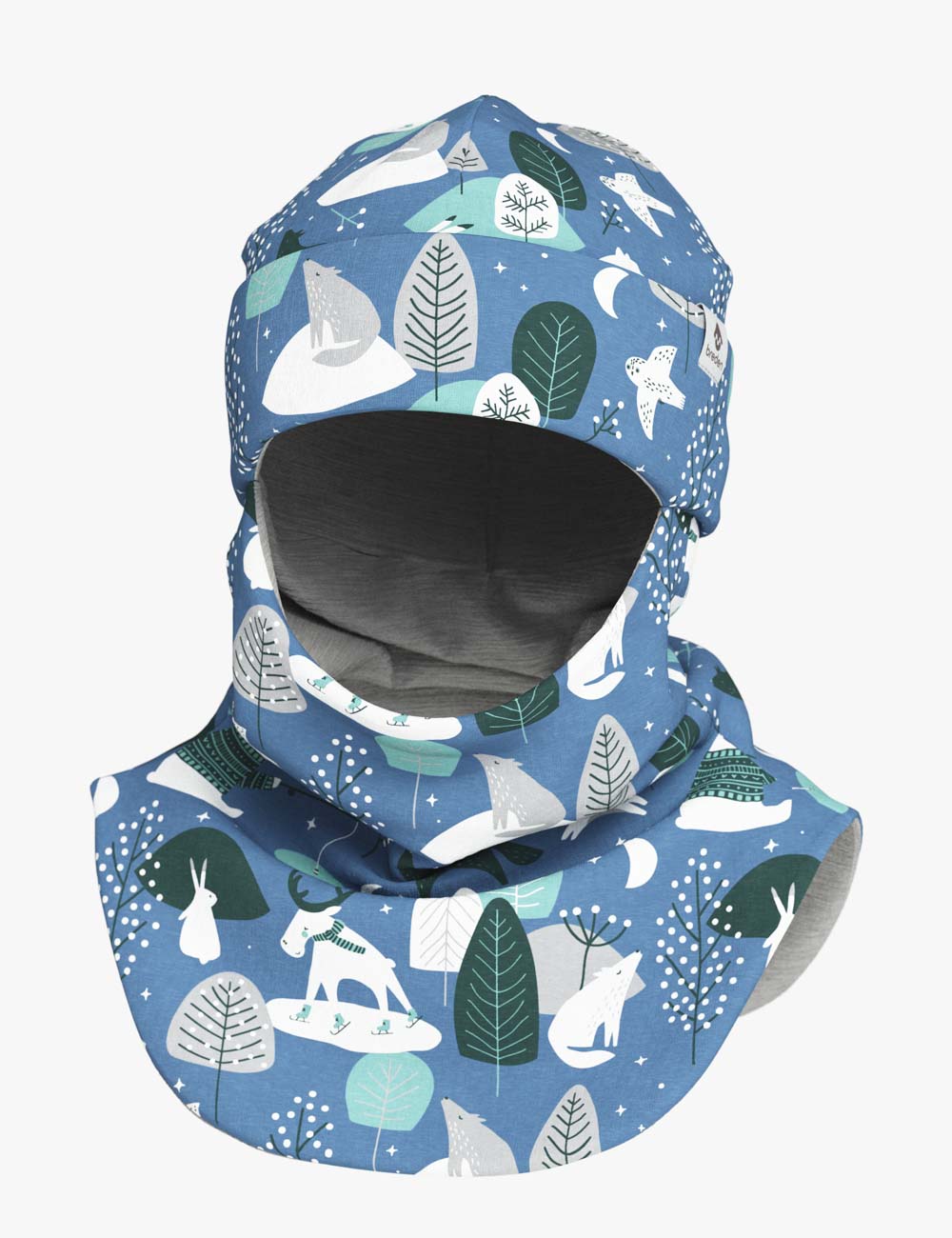 Thermal Merino Balaclava for Kids Winter Animals
