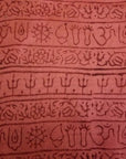 OM Hand Block Bhakti Yoga Prayer Sanskrit Hindu Mantra Shawl-5