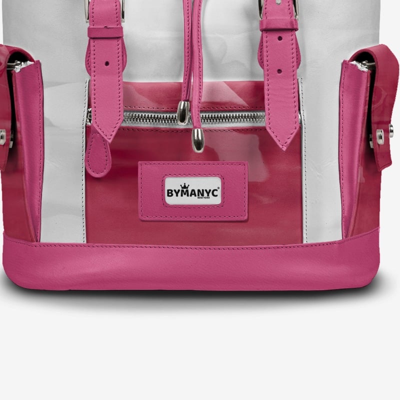 COUTURE Eco Backpack – Pink &amp; White Edition | BYMANYC ® New York-3