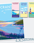Crantock Beach Travel Poster