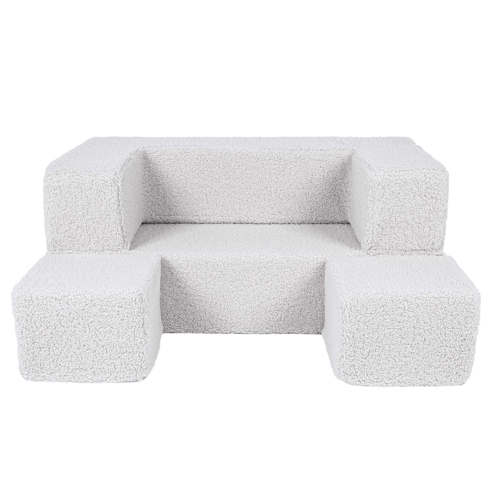 White Bearly Cube Sofa for Children