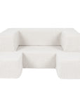Cream Cube Sofa with Matching Poufs