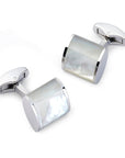 Neo Mother of Pearl Cufflinks in Silver