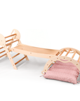 4in1 Montessori Climbing Frame: Pikler Triangle + Arch + Slide Board + Cushion for Toddlers (1–3 Years)-9