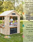 Wooden Café Shop Playhouse for Kids