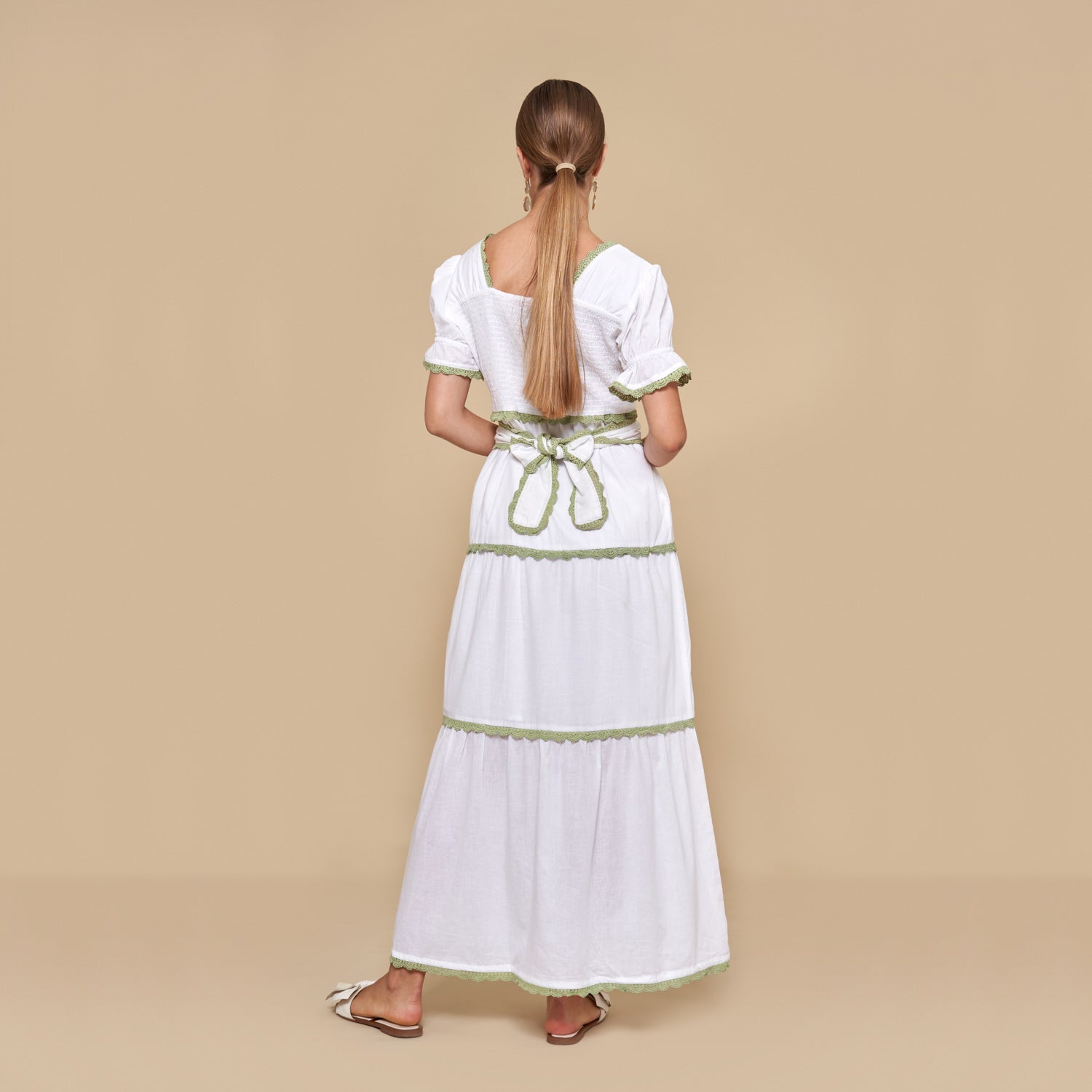 The Tara White Maxi Dress