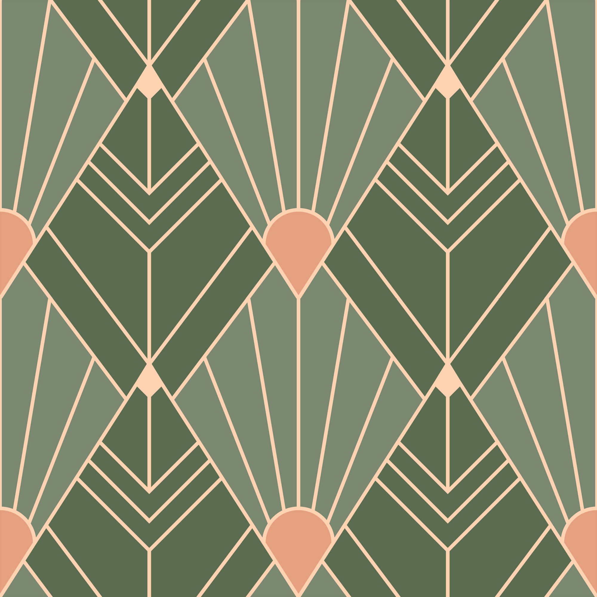 Cameron Art Deco Wallpaper