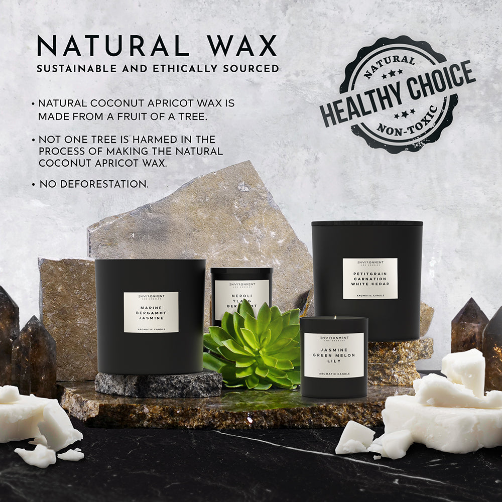 55oz Natural Non-Toxic Candle, Rosewater, Peony Water, Washed Woods
