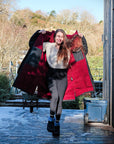 Sports Cape Black and Burgundy