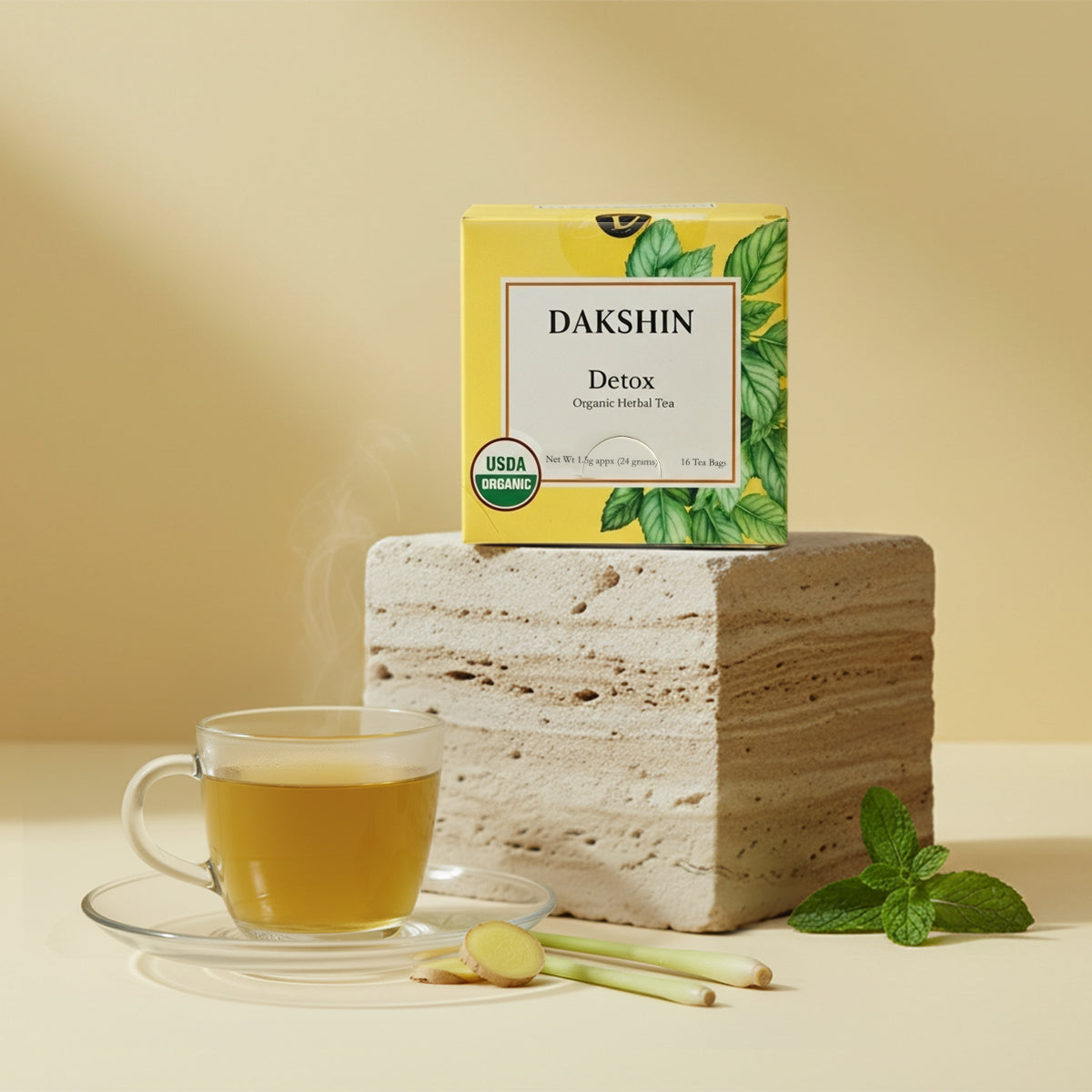 Organic Detox Herbal Tea - Cleanse &amp; Renew by Dakshin