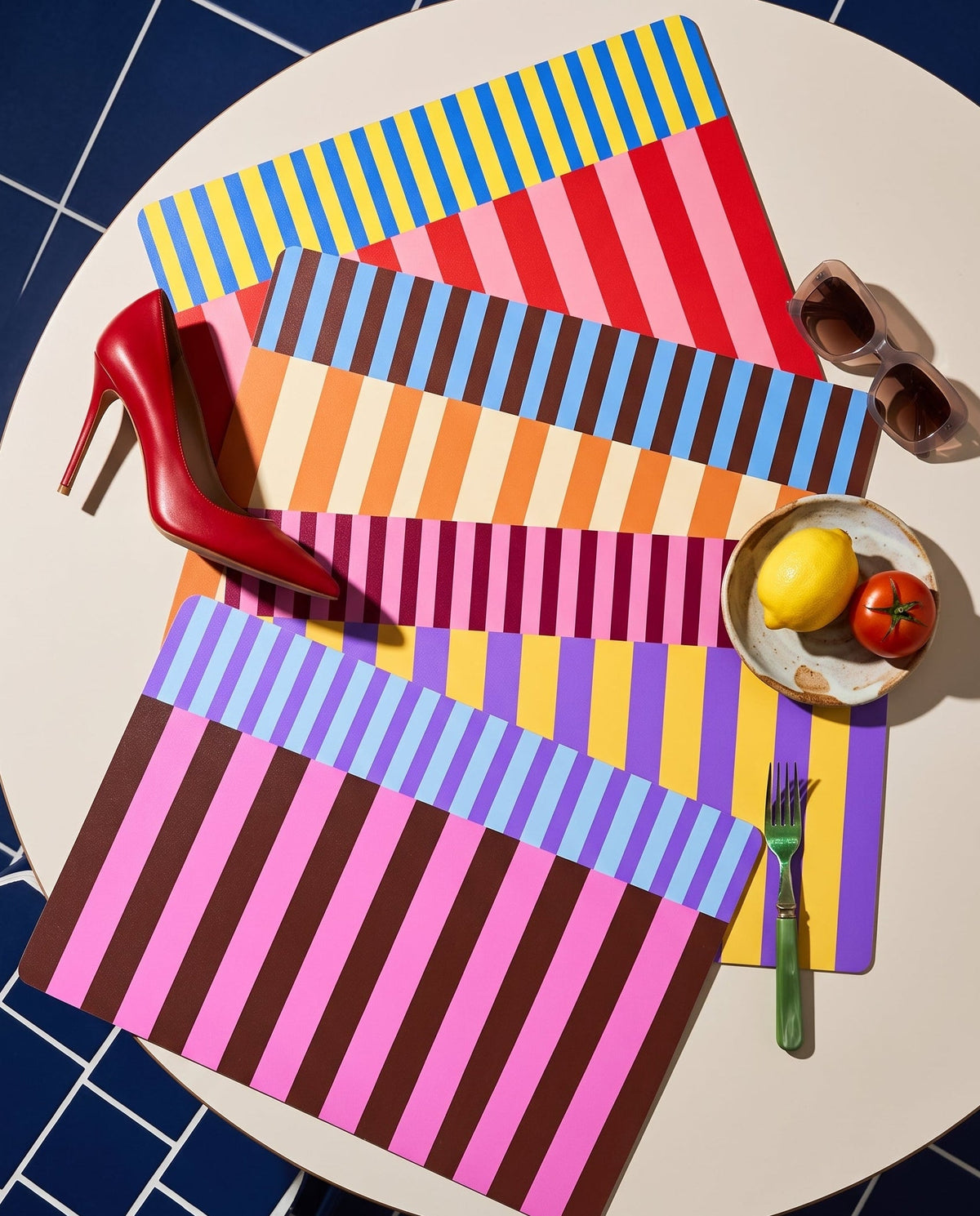 Stripy Mix & Match Placemats Set of 4