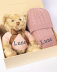 CASHMERE AND TEDDY GIFT SET - ROSEWOOD