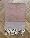 Cassis Cinnamon/Black Fringed Cotton Fouta