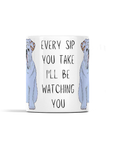 Bulldog Surveillance Mug: 'Every Sip You Take, I’ll Be Watching You!'