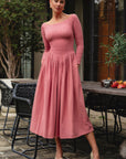 Chantilly Long Sleeve Smocked Dress