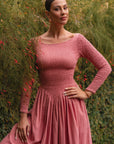 Chantilly Long Sleeve Smocked Dress