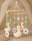 Handmade Flowers & Ducklings babymobile