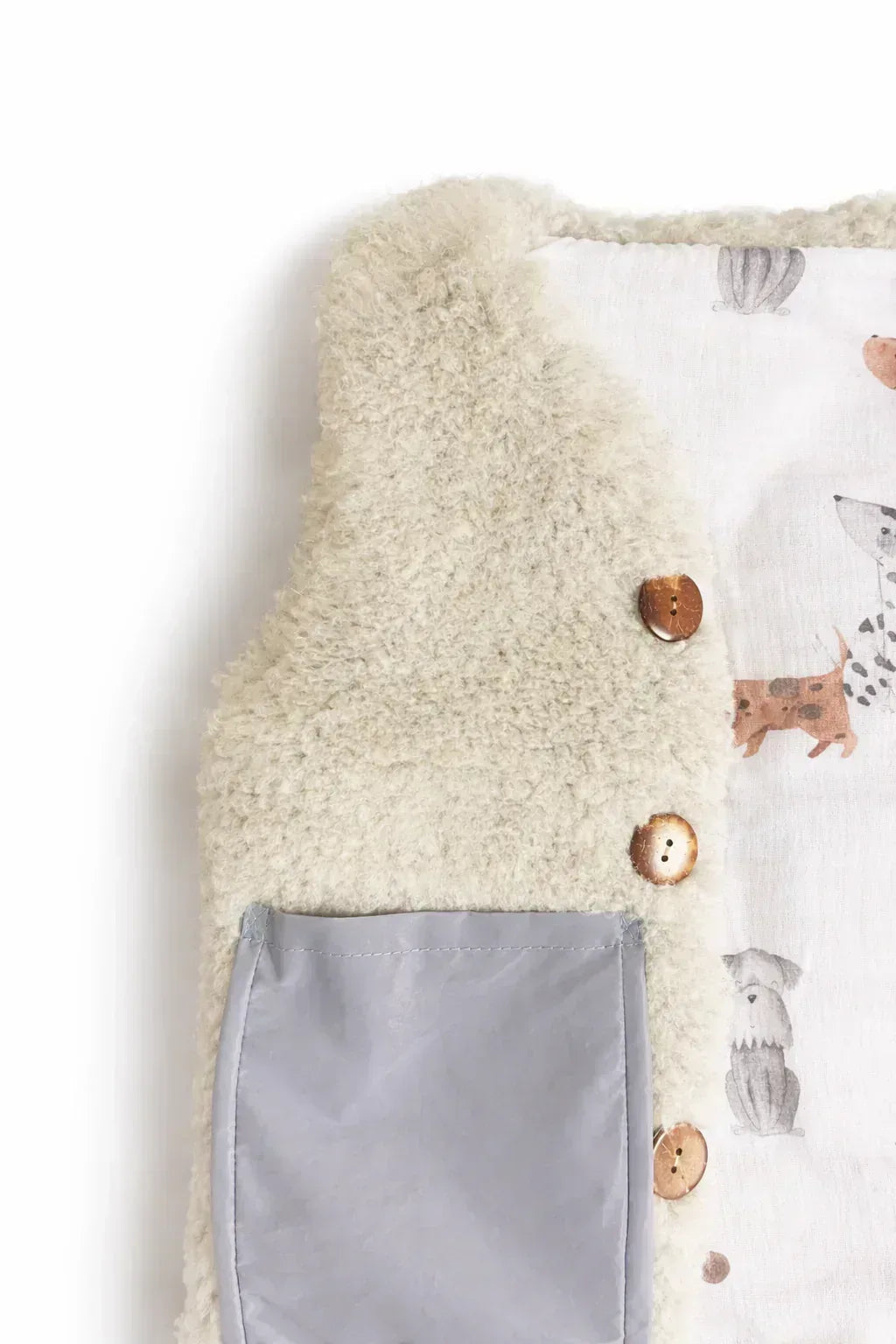 Baby/Kid Virgin Wool Vest - Grey