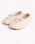 Adult Natural Wool Slippers - White