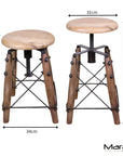 Chayana Adjustable Industrial Stool