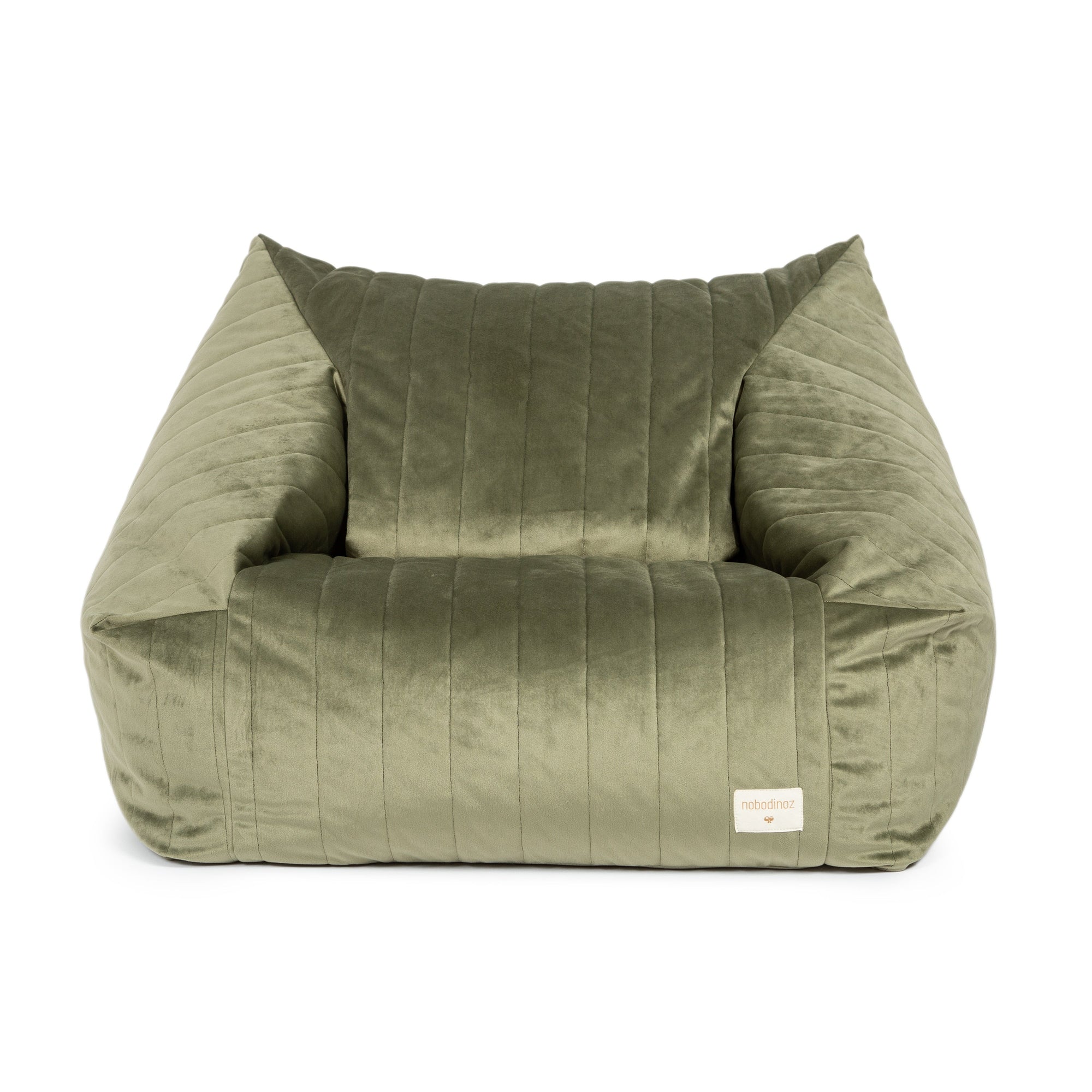 Chelsea Armchair Beanbag in Olive Green by Nobodinoz