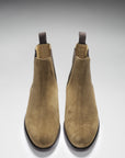 Tobacco Suede Chelsea Boots, Welted Leather Sole