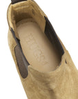 Tobacco Suede Chelsea Boots, Welted Leather Sole
