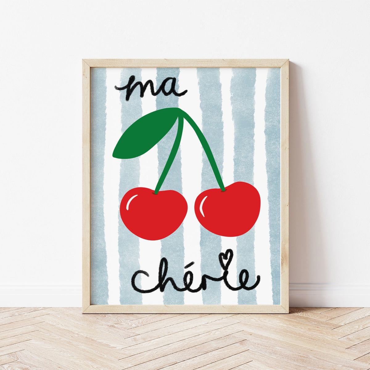 Cherries Ma Cherie kids wall art print