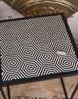 Chinta Modern Black Square Nesting Side Tables