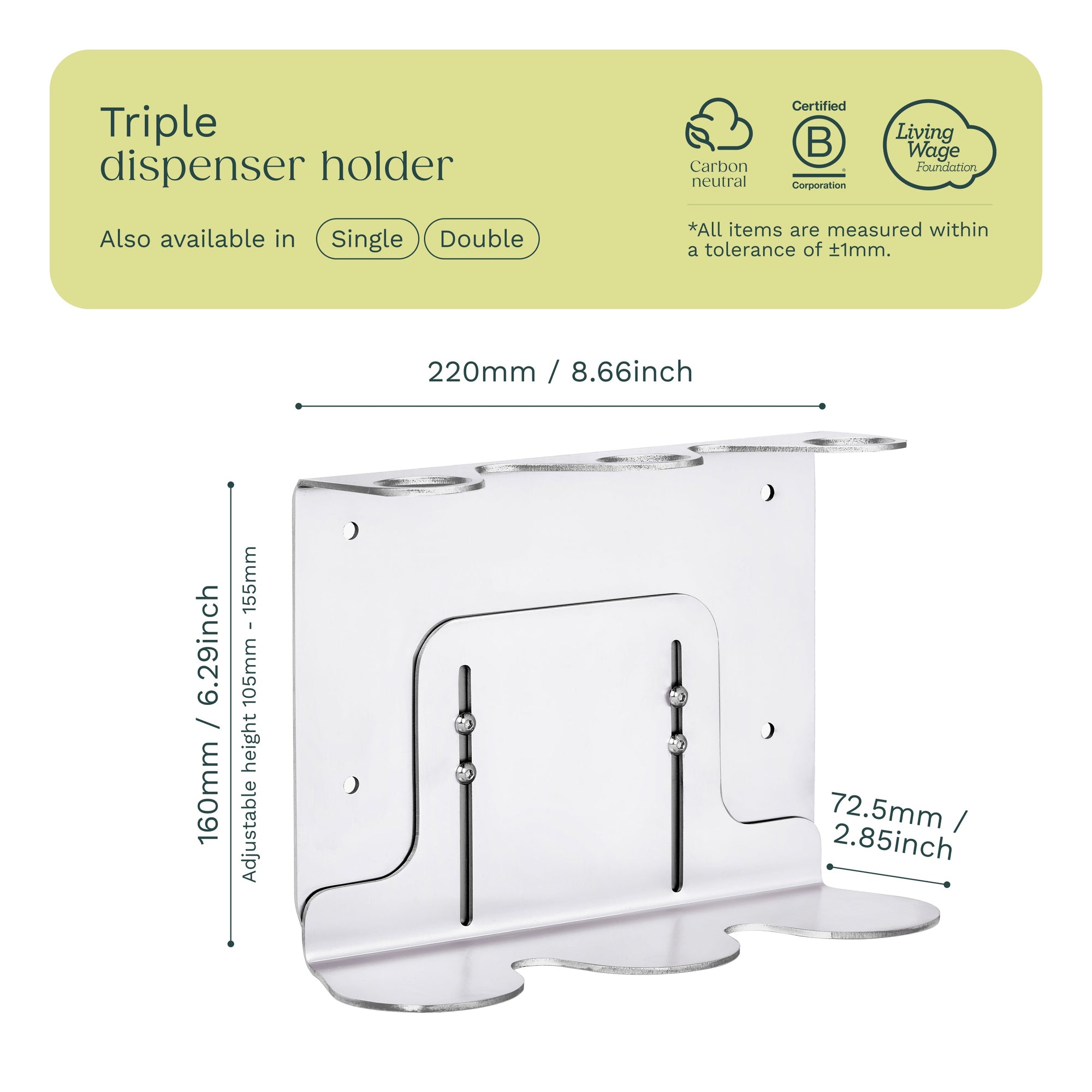 Chrome Triple Bottle Holder