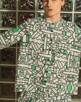 Organic Cotton and Linen Shirt in Circuit Garden