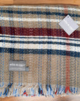 Large Checked Random Recycled Wool Blanket