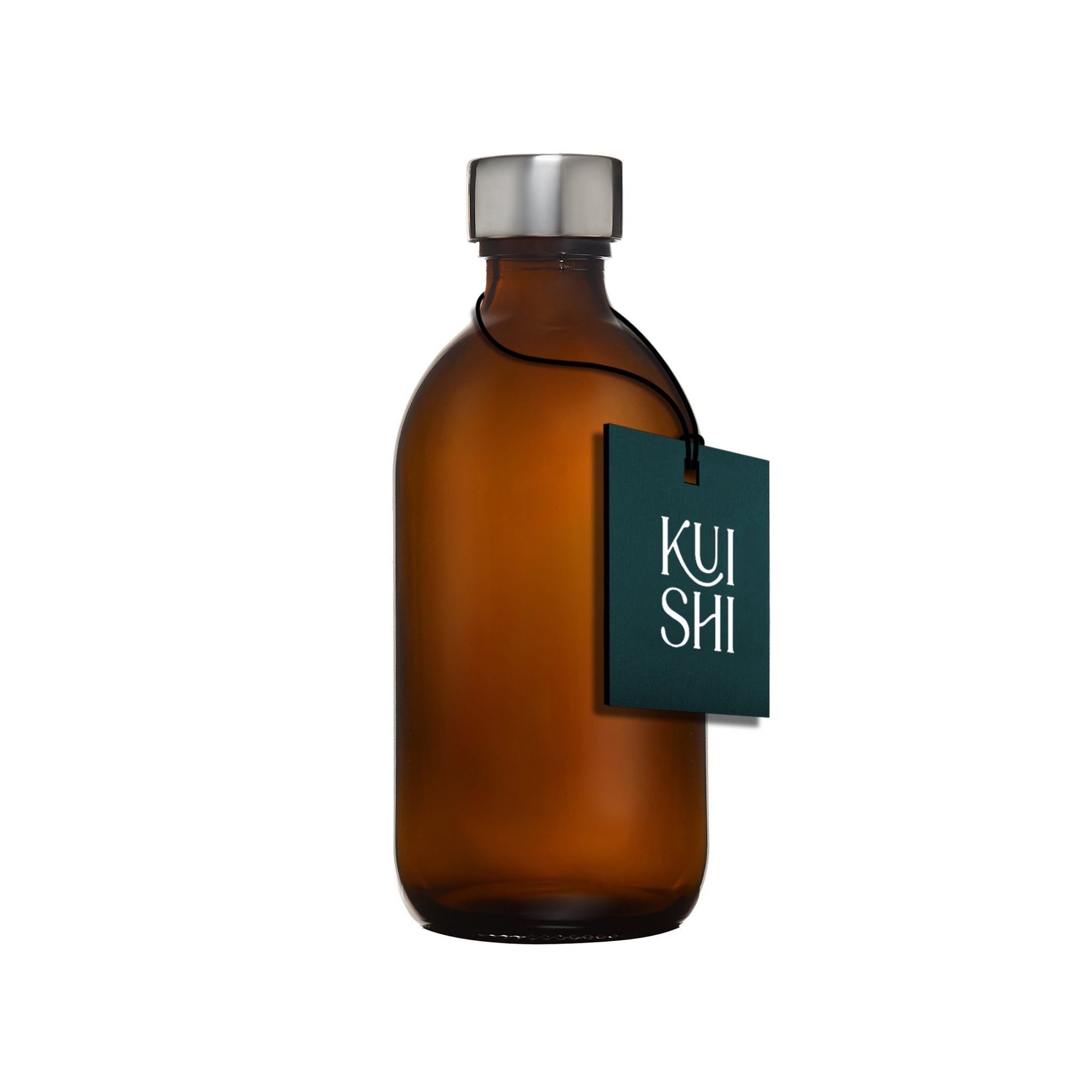 Amber Glass Bottle and Metal Cap-1