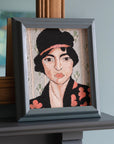 Clover Framed Embroidery Print
