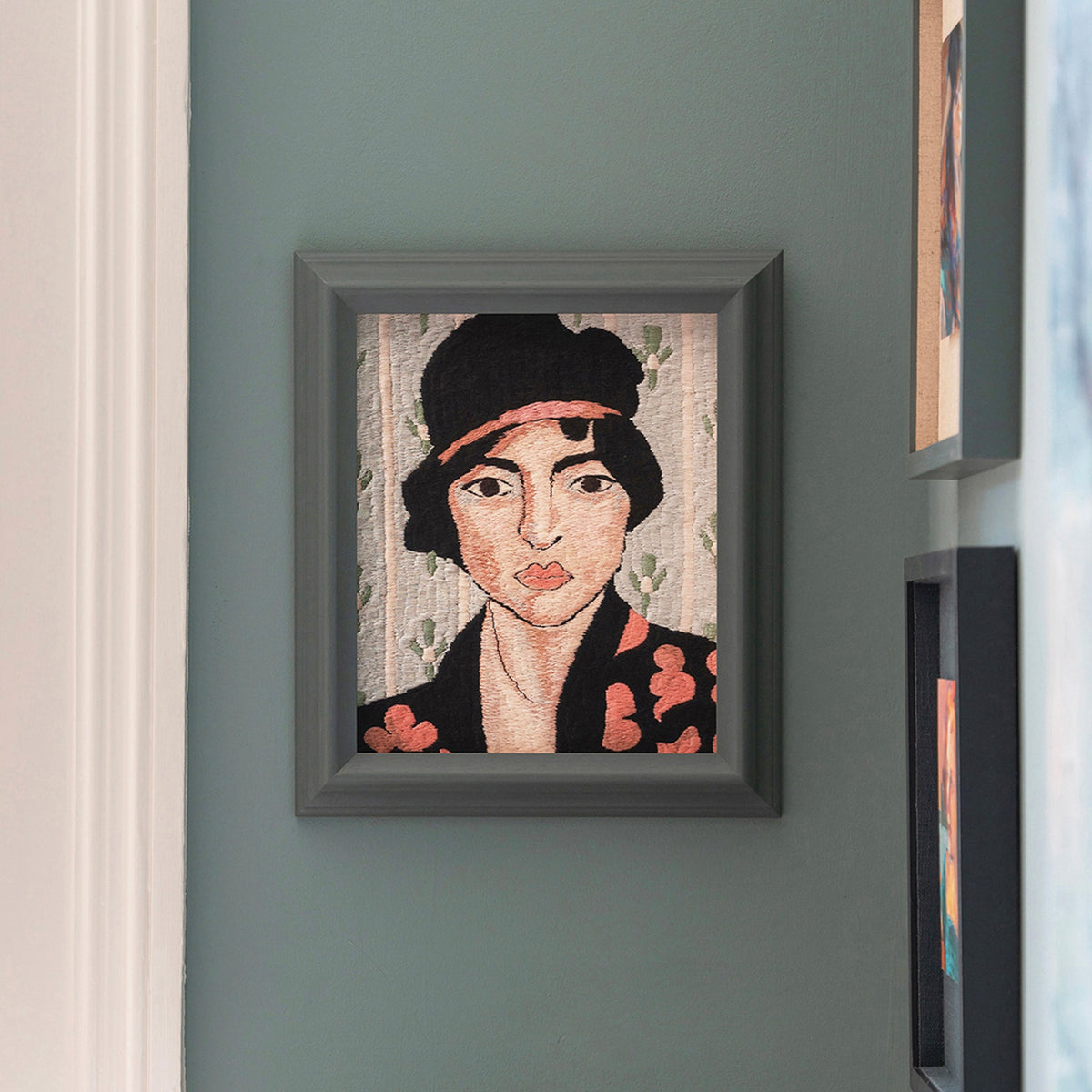 Clover Framed Embroidery Print
