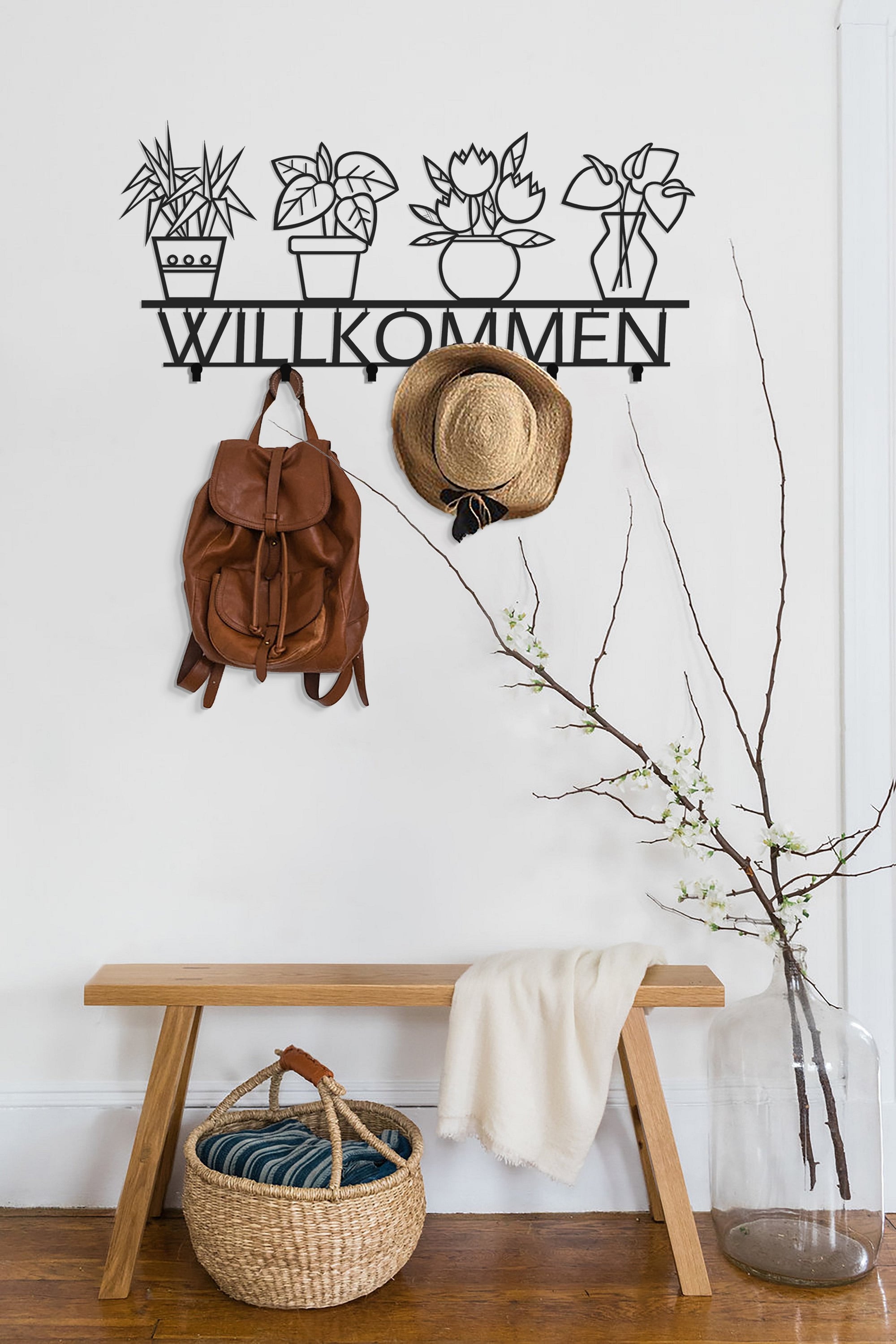 Casa Black Metal Coat Rack