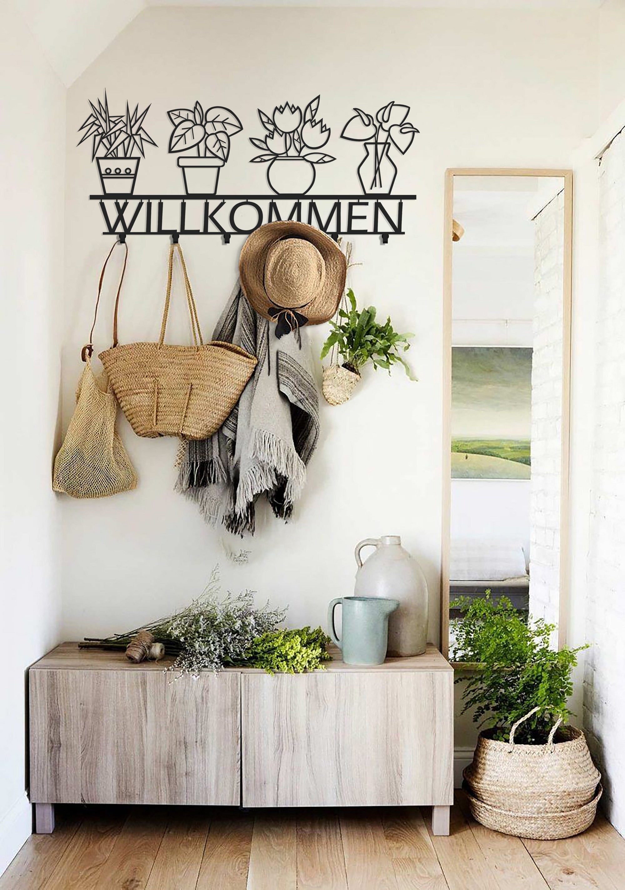 Casa Black Metal Coat Rack