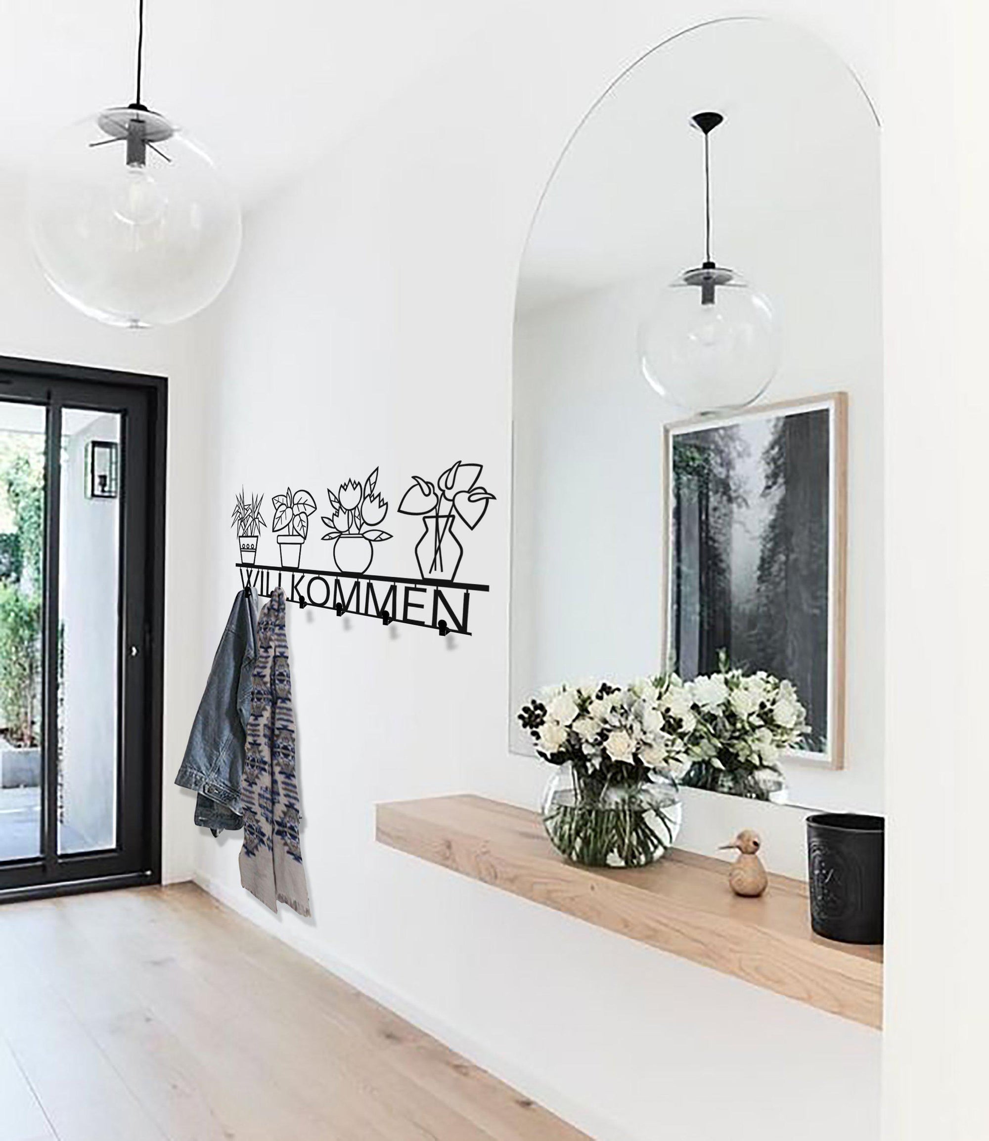 Casa Black Metal Coat Rack