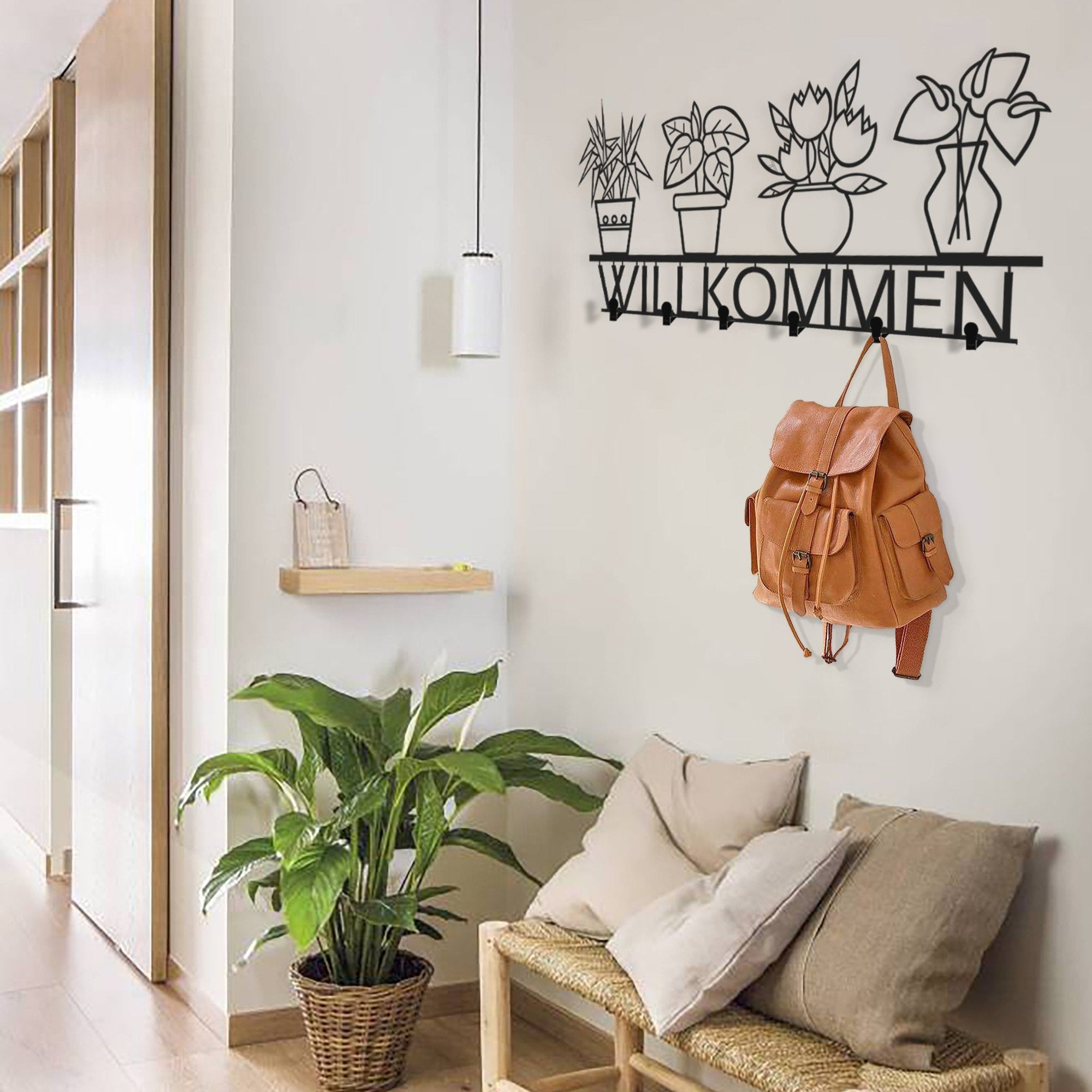 Casa Black Metal Coat Rack