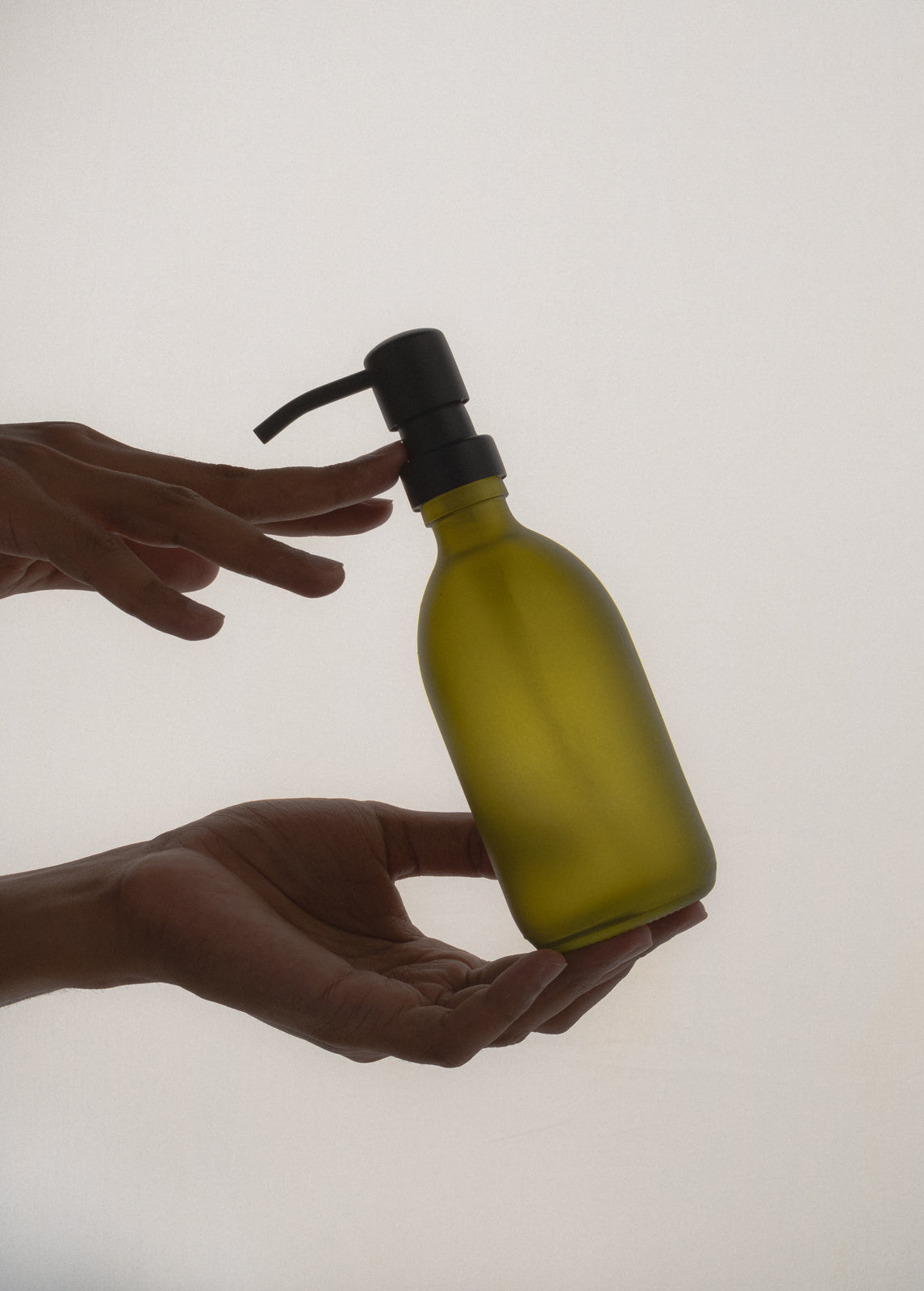 Green Glass Soap Dispenser with Stainless Steel Pump