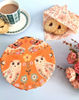 *Set of 3 Handmade Beeswax Wraps | Owls