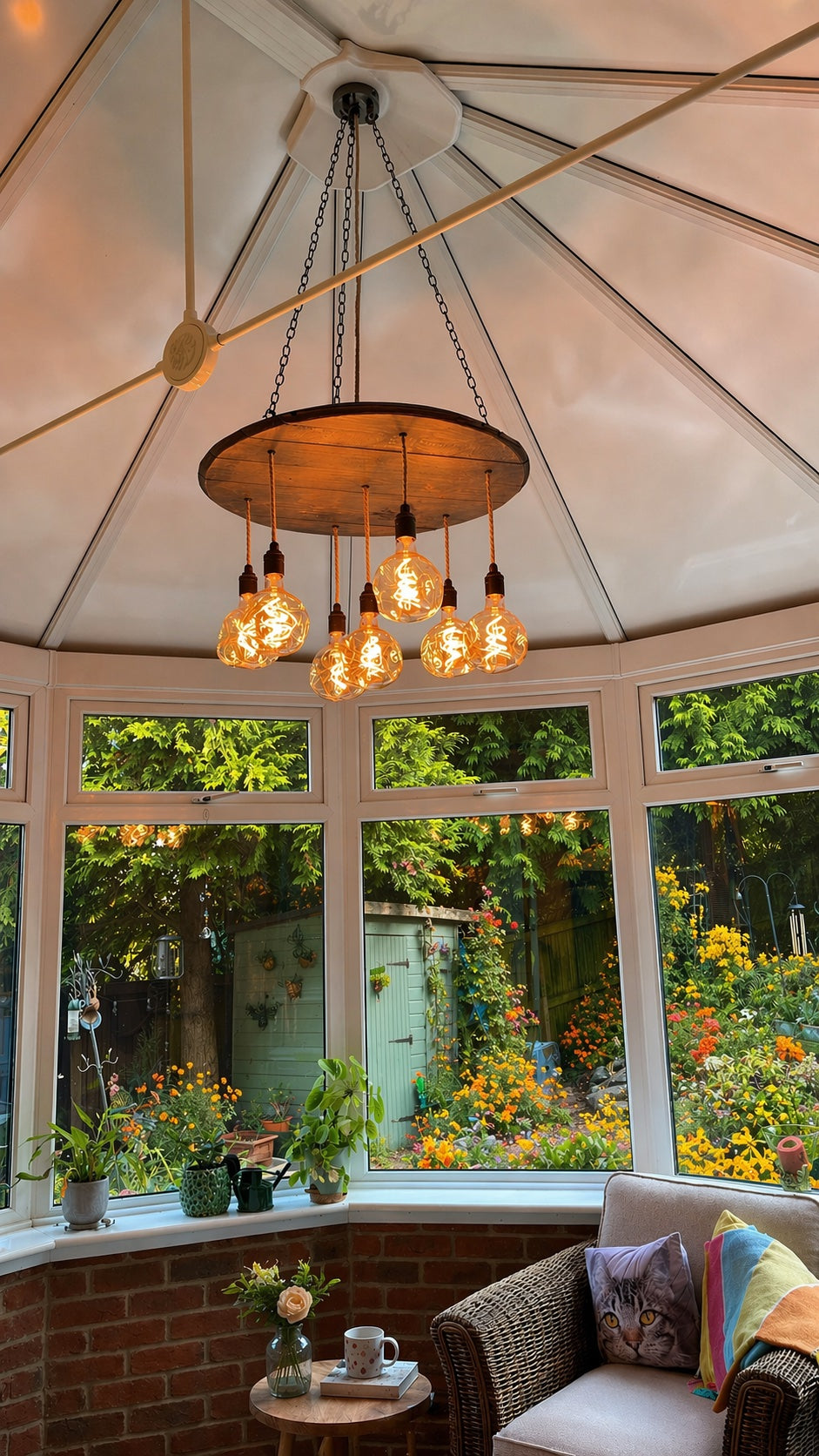 Whiskey Barrel Pendant Light | Round Oak Conservatory, Kitchen & Dining Lighting