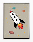 Space Rocket 2 print - natural background