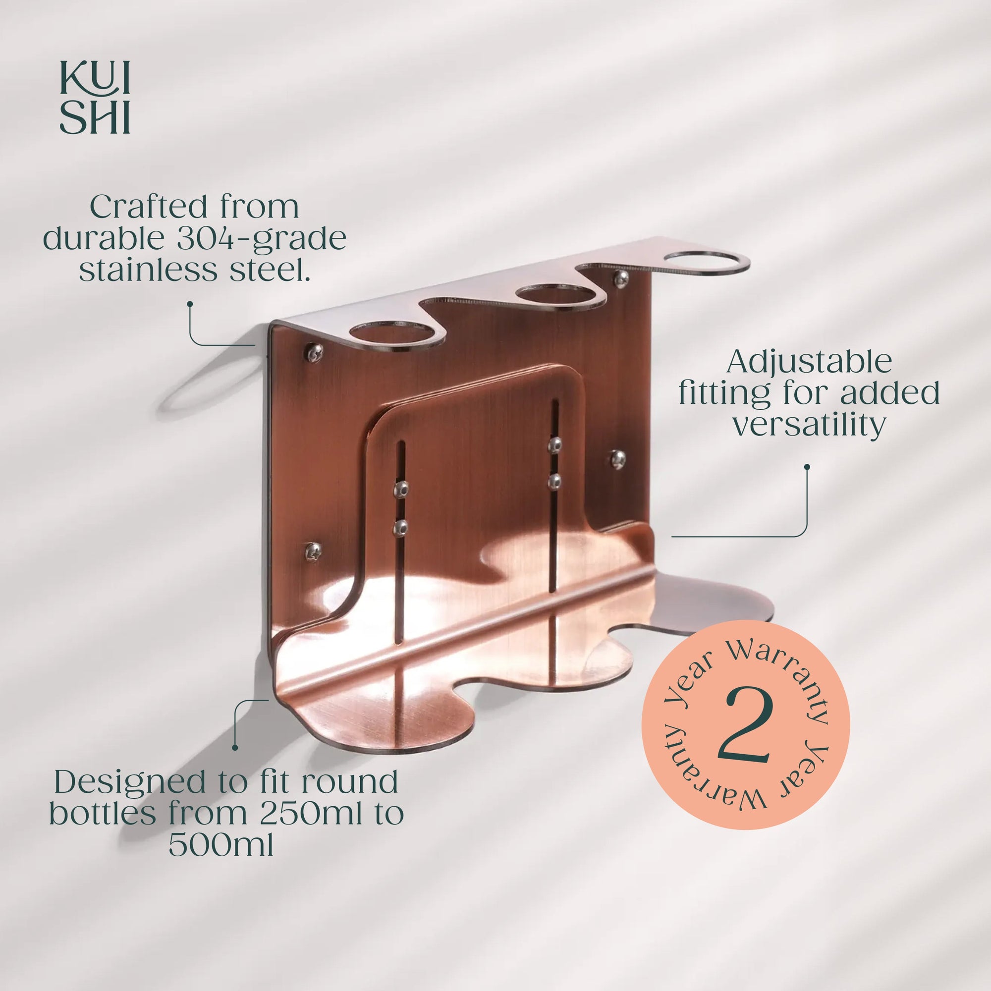 Copper Triple Bottle Holder