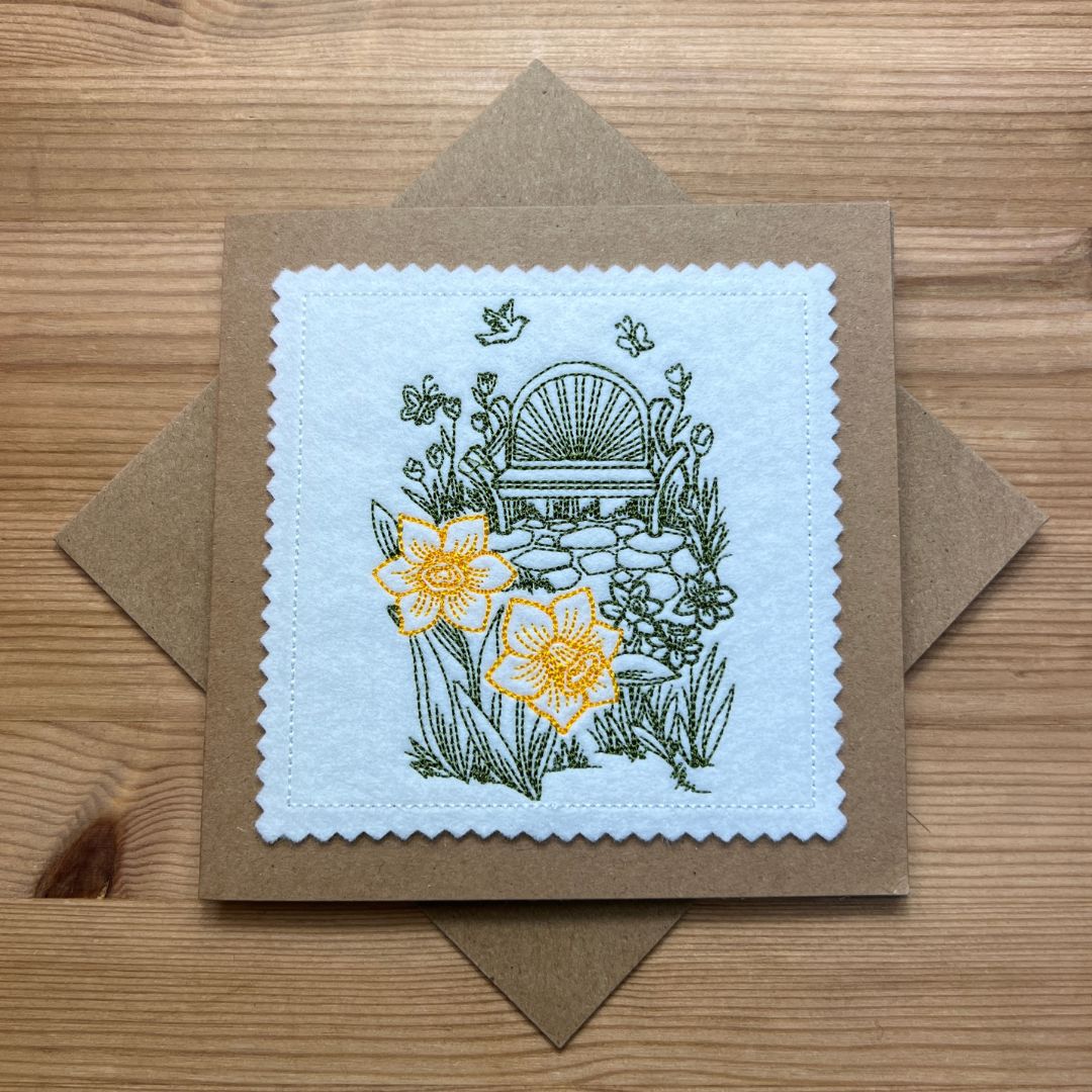 Cottage Garden Bench Card