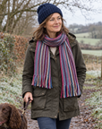 Possum Merino & Silk Multi Striped Scarf