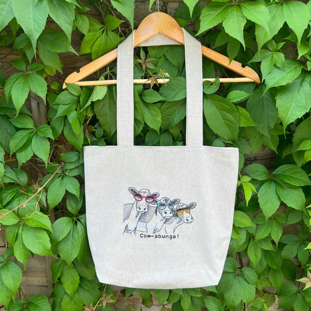 Cow-abunga! Tote Bag