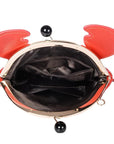 NEW Red Crawling Crab Vegan Leather Cross Body Bag