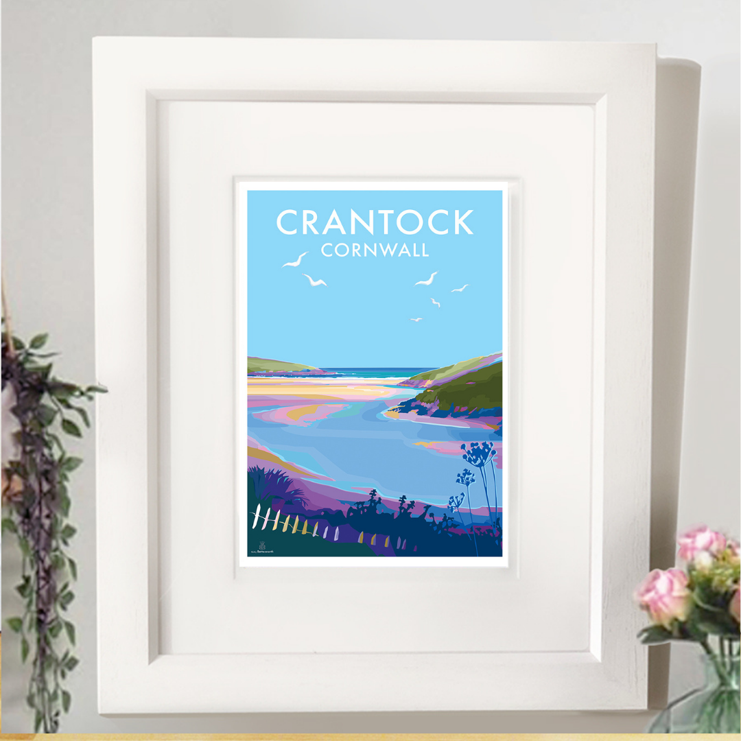 Crantock Beach Travel Poster